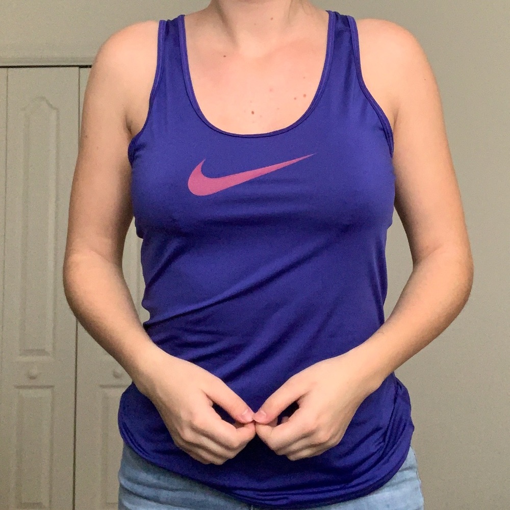 Nike Pro Dri-Fit Logo Swoosh Racerback Medium Tank
